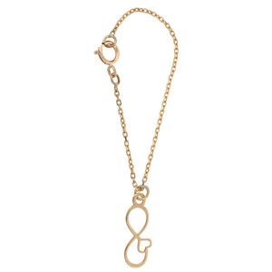 آویز ساعت طلا 18 عیار زنانه زرمان مدل mw0232 طرح بینهایت و قلب