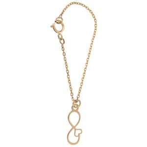 آویز ساعت طلا 18 عیار زنانه طرح بی نهایت و قلب کد sg326