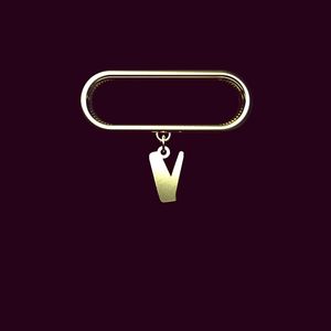 آویز ساعت طلا 18 عیار زنانه مدوپد مدل حرف v کد sl1 1353