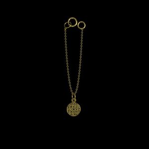 آویز ساعت طلا 18 عیار زنانه مدوپد مدل دایره اسلیمی کد ca10601