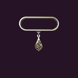 آویز ساعت طلا 18 عیار زنانه مدوپد مدل هندسی کد sb1 1247