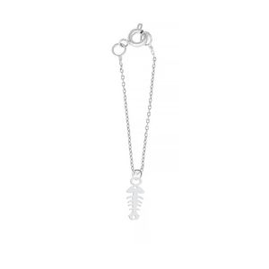 آویز ساعت نقره زنانه هایکا طرح اسکلت ماهی مدل n.ha 15