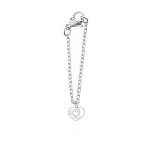 آویز ساعت نقره زنانه هایکا طرح قلب و حرف q مدل n.ha 773
