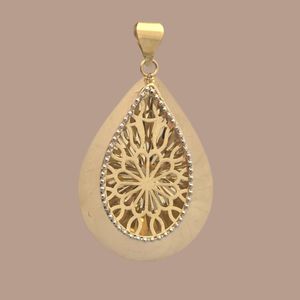 آویز طلا کم اجرت ۱۸ عیار زنانه گالری طلا و شمش برلیان مدل اشکی