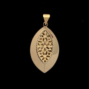 آویز طلا کم اجرت ۱۸ عیار زنانه گالری طلا و شمش برلیان مدل بیضی