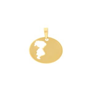 آویز گردنبند طلا 18 عیار دخترانه هور گالری مدل  دخترک کد akp660