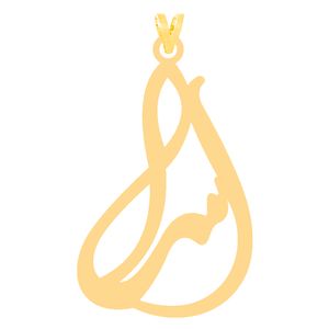 آویز گردنبند طلا 18 عیار دخترانه کرابو طرح اسرا مدل kr30889
