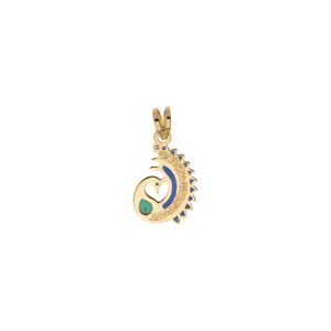 آویز گردنبند طلا 18 عیار دخترانه گلدم مدل pe 3070045