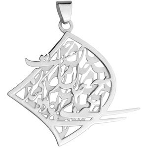 آویز گردنبند نقره الف دال مدل espa2