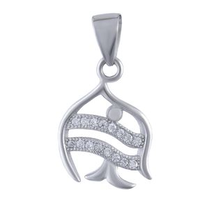 آویز گردنبند نقره زنانه بازرگانی میلادی کد pkr 068