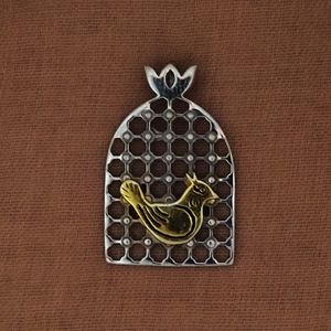 آویز گردنبند نقره زنانه سلین کالا مدل مرغ آمین ce new161
