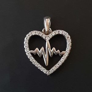 آویز گردنبند نقره زنانه طرح قلب مدل 76666