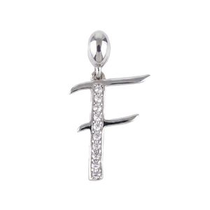 آویز گردنبند نقره زنانه مدل 2585s0131 طرح حرف f
