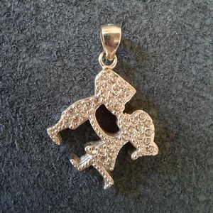 آویز گردنبند نقره زنانه مدل 4555