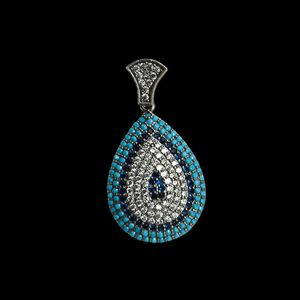 آویز گردنبند نقره زنانه مدل اشک کد 004