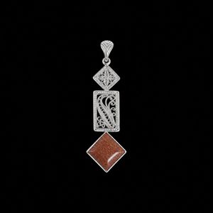 آویز گردنبند نقره زنانه مدل دلربا