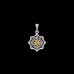 آویز گردنبند نقره زنانه مدل شمسه
