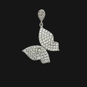آویز گردنبند نقره زنانه مدل پروانه جواهری کد 001