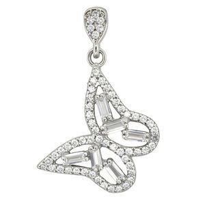 آویز گردنبند نقره زنانه مدل پروانه سوپرلوکس