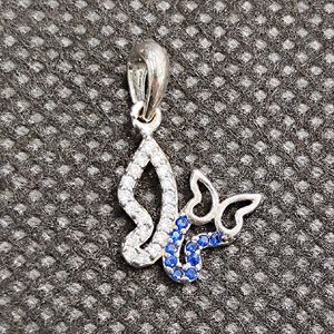 آویز گردنبند نقره زنانه مدل پروانه کد 255