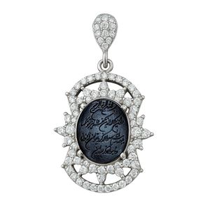 آویز گردنبند نقره زنانه ملک زیور مدل حدید و ان یکاد کد 735