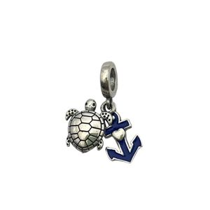 آویز گردنبند نقره زنانه پاندورا مدل anchor and turtle 65321