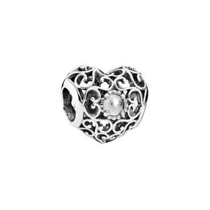 آویز گردنبند نقره زنانه پاندورا مدل april signature heart 65166