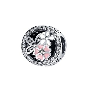 آویز گردنبند نقره زنانه پاندورا مدل bloom flower clip charm 65273
