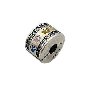 آویز گردنبند نقره زنانه پاندورا مدل dog paw print clip 65282