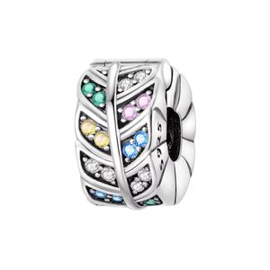 آویز گردنبند نقره زنانه پاندورا مدل heart love leaves clip 65277