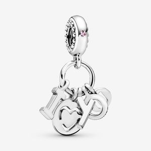 آویز گردنبند نقره زنانه پاندورا مدل i love you letters