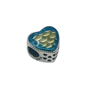 آویز گردنبند نقره زنانه پاندورا مدل mermaid scales heart charm 65306