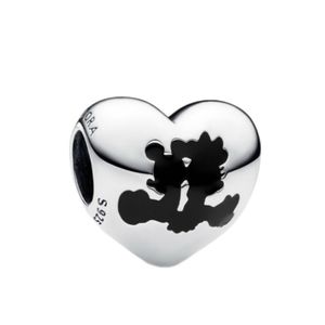 آویز گردنبند نقره زنانه پاندورا مدل mickey heart 65125