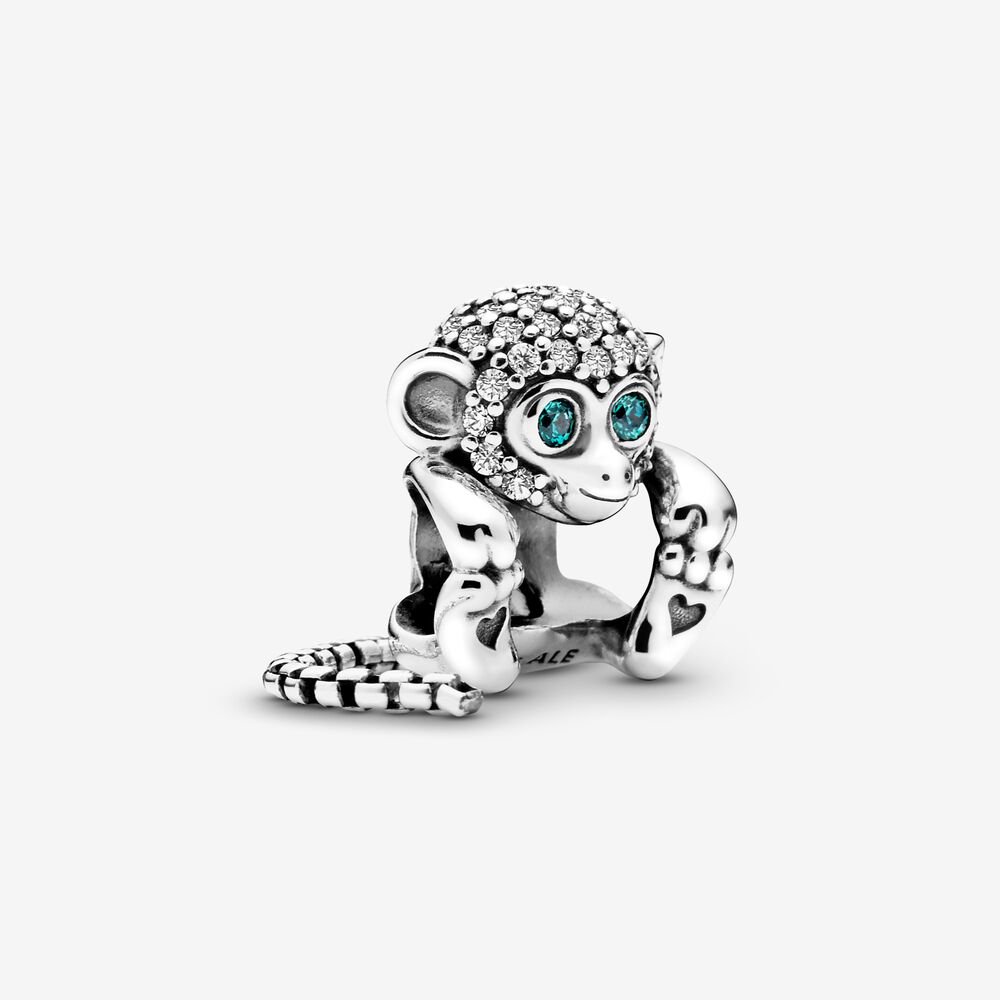 آویز گردنبند نقره زنانه پاندورا مدل monkey charm