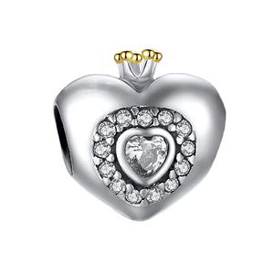 آویز گردنبند نقره زنانه پاندورا مدل princess heart