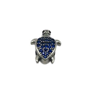 آویز گردنبند نقره زنانه پاندورا مدل sparkling blue turtle charm 65320