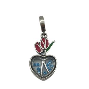 آویز گردنبند نقره زنانه پاندورا مدل tulip heart pendant charm 65375