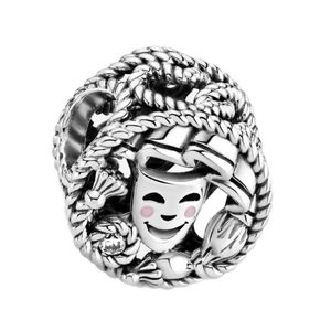 آویز گردنبند نقره زنانه پاندورا مدل ماسک تراژدی و کمدی 6503
