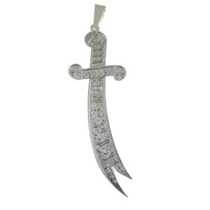 آویز گردنبند نقره سلین کالا مدل شمشیر ذوالفقار طرح لافتی الاعلی کد 108