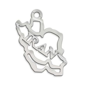 آویز گردنبند نقره مدل iran 001 طرح نقشه ایران