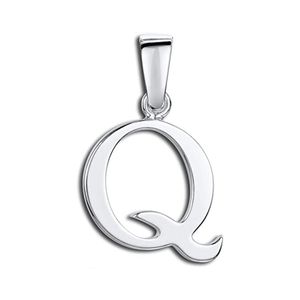 آویز گردنبند نقره مدل حرف q