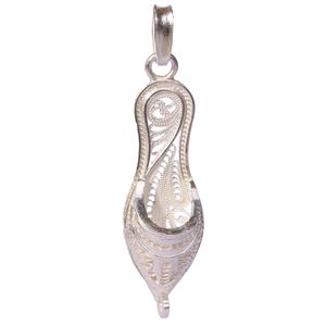 آویز گردنبند نقره ملیله طرح چارق کد rm17