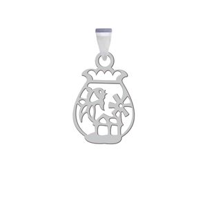 آویز گردنبند نقره هایکا مدل تنگ ماهی کد ha 9