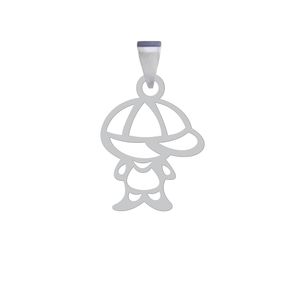 آویز گردنبند نقره هایکا مدل عروسکی پسر بچه کد a.ha 74