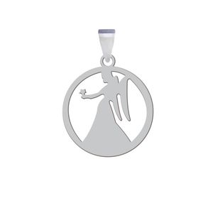 آویز گردنبند نقره هایکا مدل ماه تولد شهریور کد ha 12