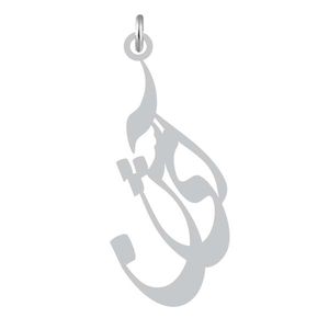 آویز گردنبند نقره کرابو طرح آی شن مدل kn2 1176