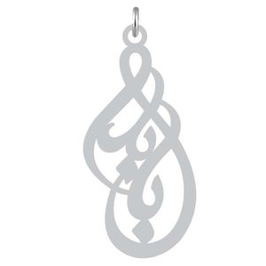 آویز گردنبند نقره کرابو طرح بابک مدل kn2 1125