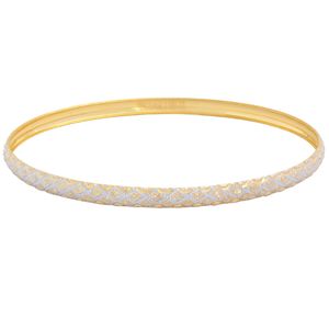 النگو طلا 18 عیار زنانه طلای مستجابی مدل گلبهار کد g2