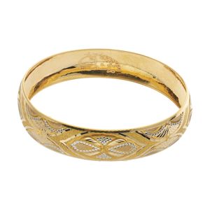 النگو طلا 18 عیار زنانه گالری یارطلا مدل طرح دار کد al65 g 2