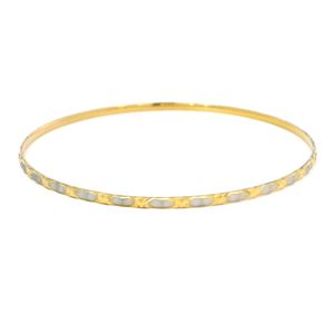 النگو طلا کم اجرت 18 عیار زنانه حانیه مدل h600 سایز 2
